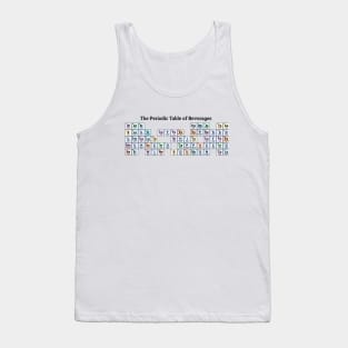 The Periodic Table of Beverages. Funny periodic table of elements Tank Top